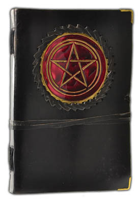 Pentagram leather w/ cord