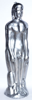 Silver Male candle - Click Image to Close