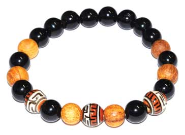 8mm Palo Santo Black Tourmaline bracelet - Click Image to Close