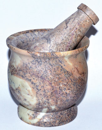 Soapstone 3" x 3" Mortar & Pestle - Click Image to Close