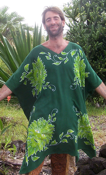 Green Man Caftan 3'sq